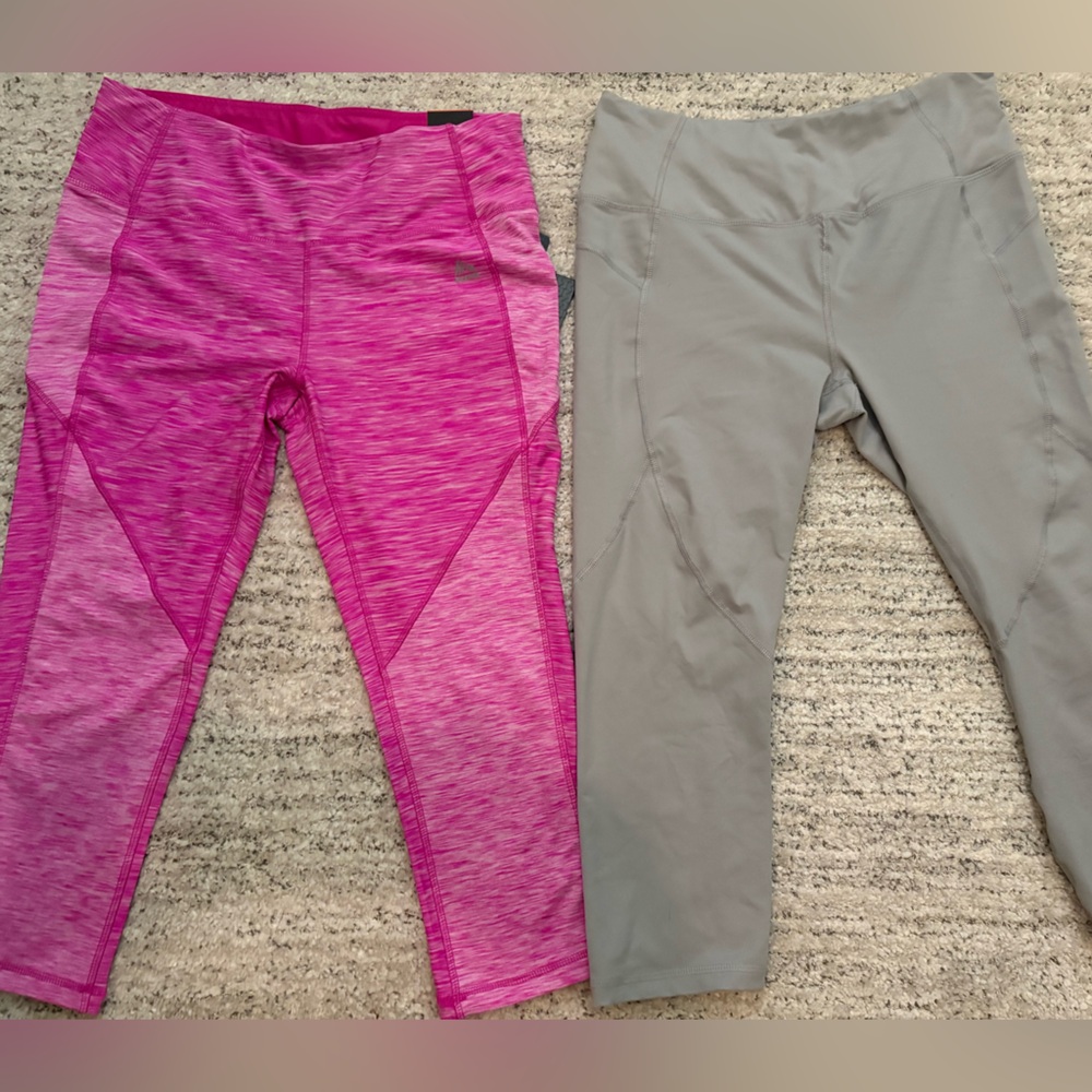 RBX Pink and Gray Performance Leggings